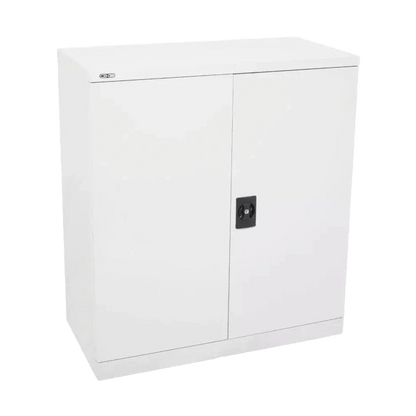 Go Swing Door Cupboard 1015 mm ( 2 Shelves ) White Satin - Office Furniture Company