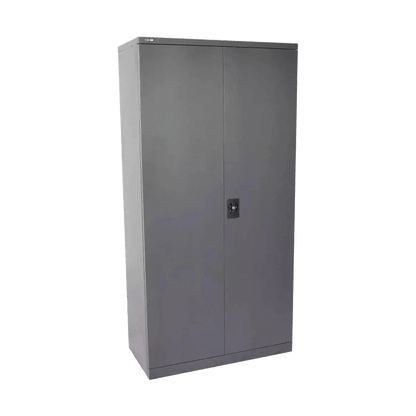 Go Swing Door Cupboard 1830 mm ( 3 Shelves ) Graphite Ripple - Office Furniture Company