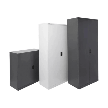 Go Swing Door Cupboard 1015h (2 Shelves) White Metal