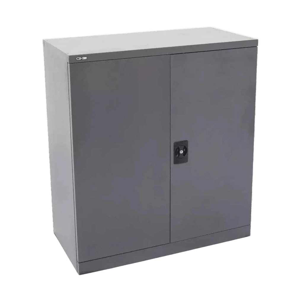 Go Swing Door Cupboard 1015h (2 Shelves) White Metal