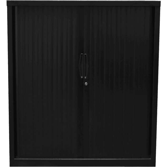 Go Tambour Door Office Cupboard 1981mm (Without Shelves) 900mm Wide White powdercoat - Office Furniture Company