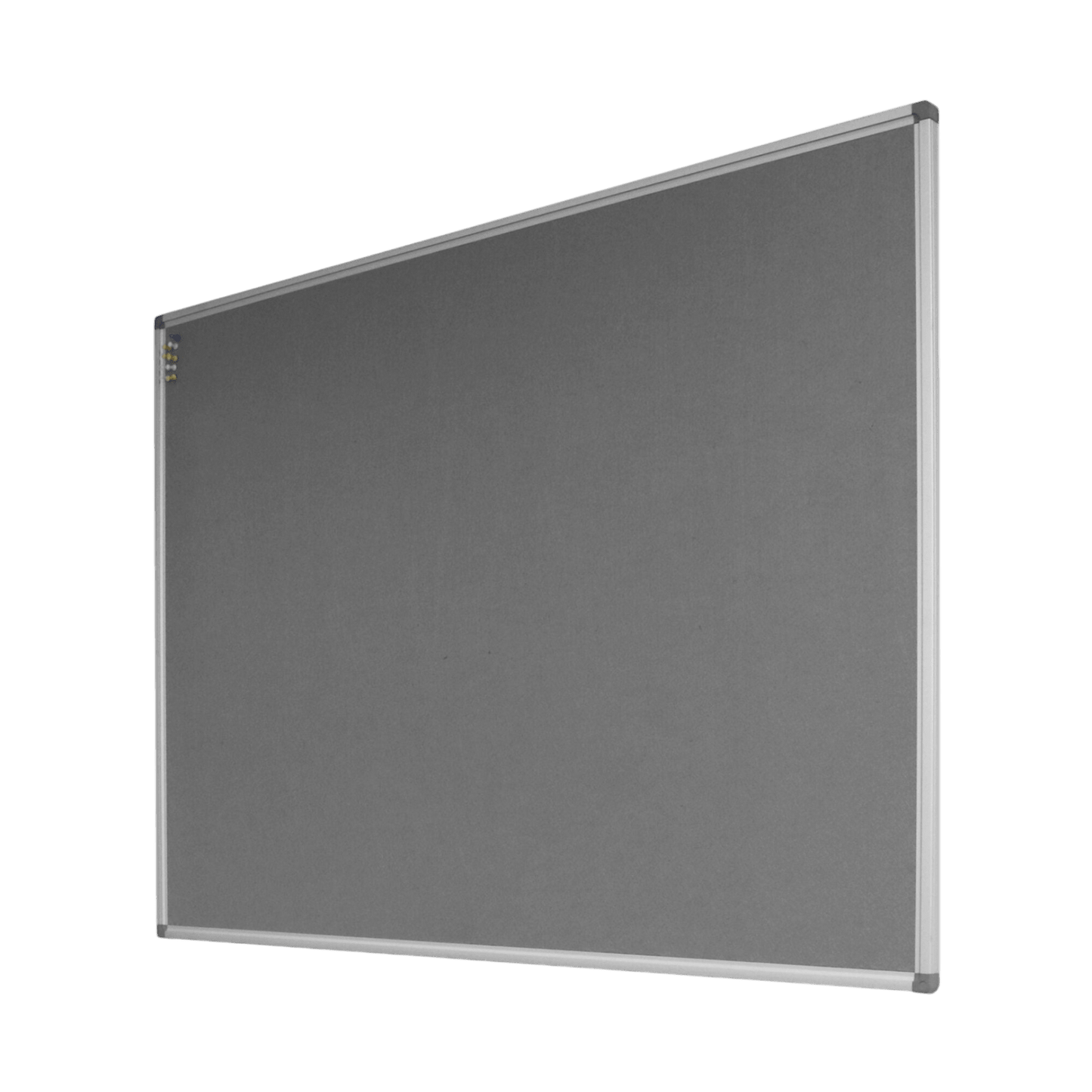 Grey Wall Mounted Pinboard 900w x 600h