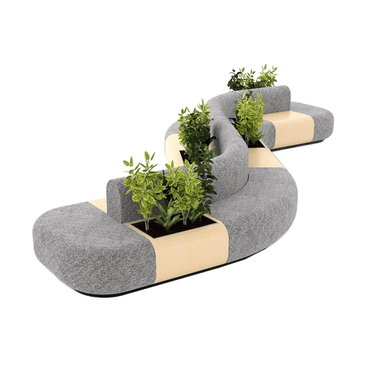 Grove Modular Sofa A Grey Spotted Wool (Grove)