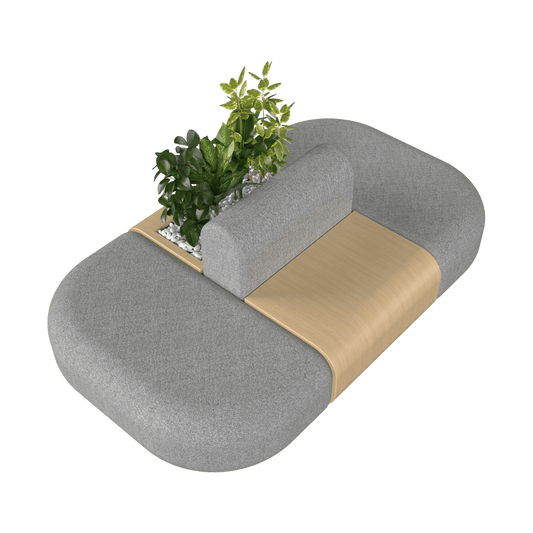 Grove Modular Sofa - Configuration 1 Ash Grey - Office Furniture Company