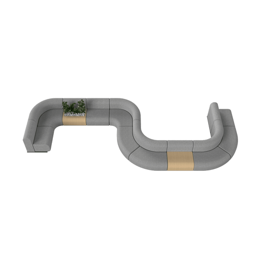 Grove Modular Sofa - Configuration 14 Grey Ash (Grove)