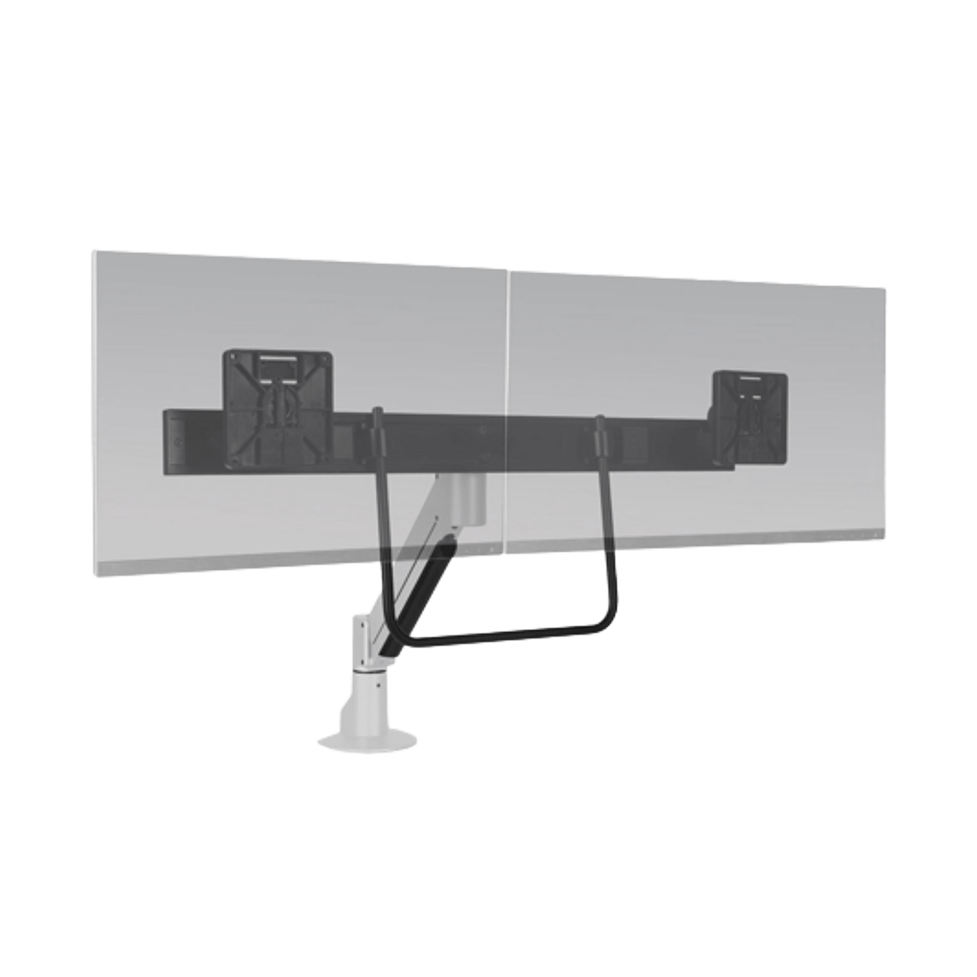 HAT 7000 Dual Crossbar Monitor Arm White