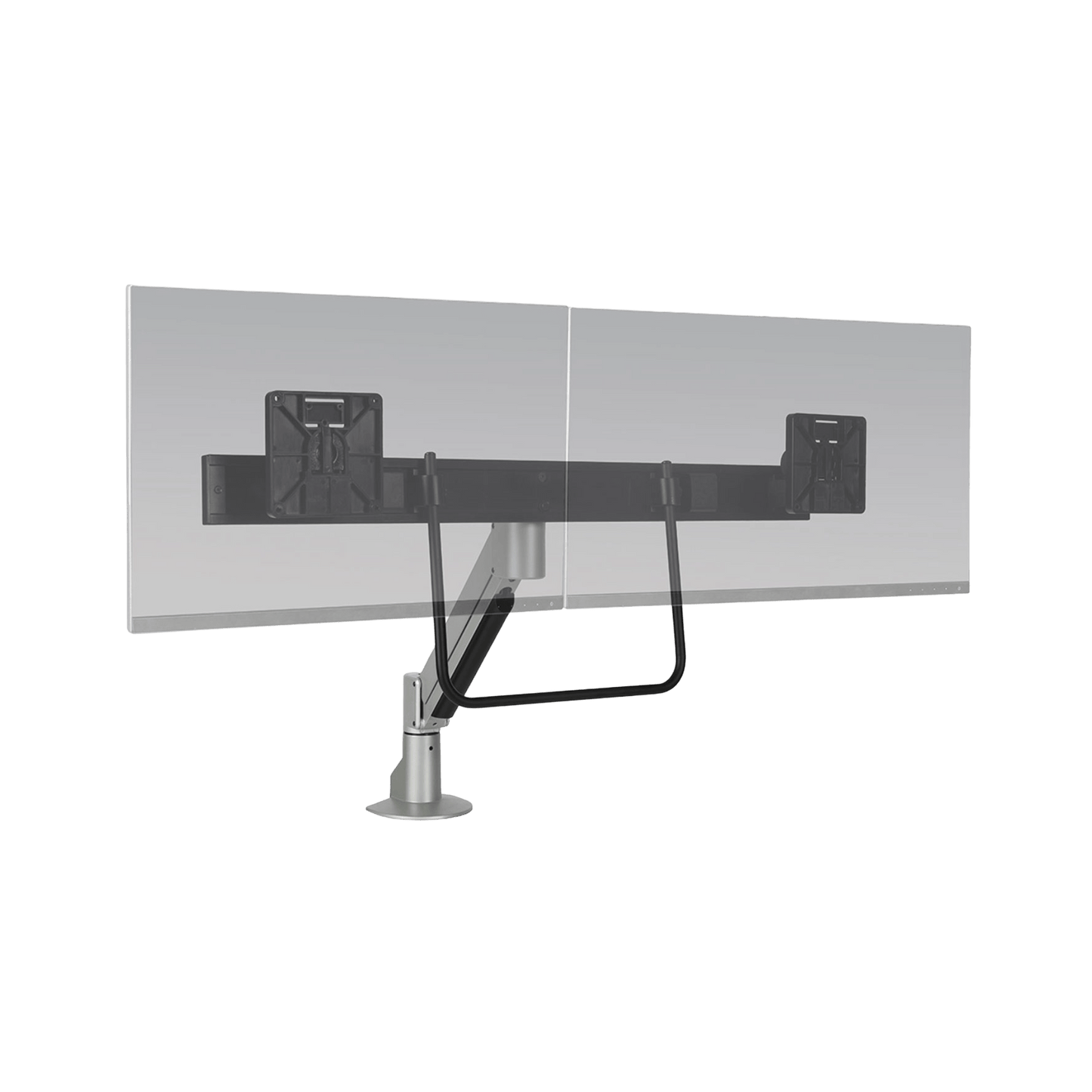 HAT 7000 Dual Crossbar Monitor Arm Silver