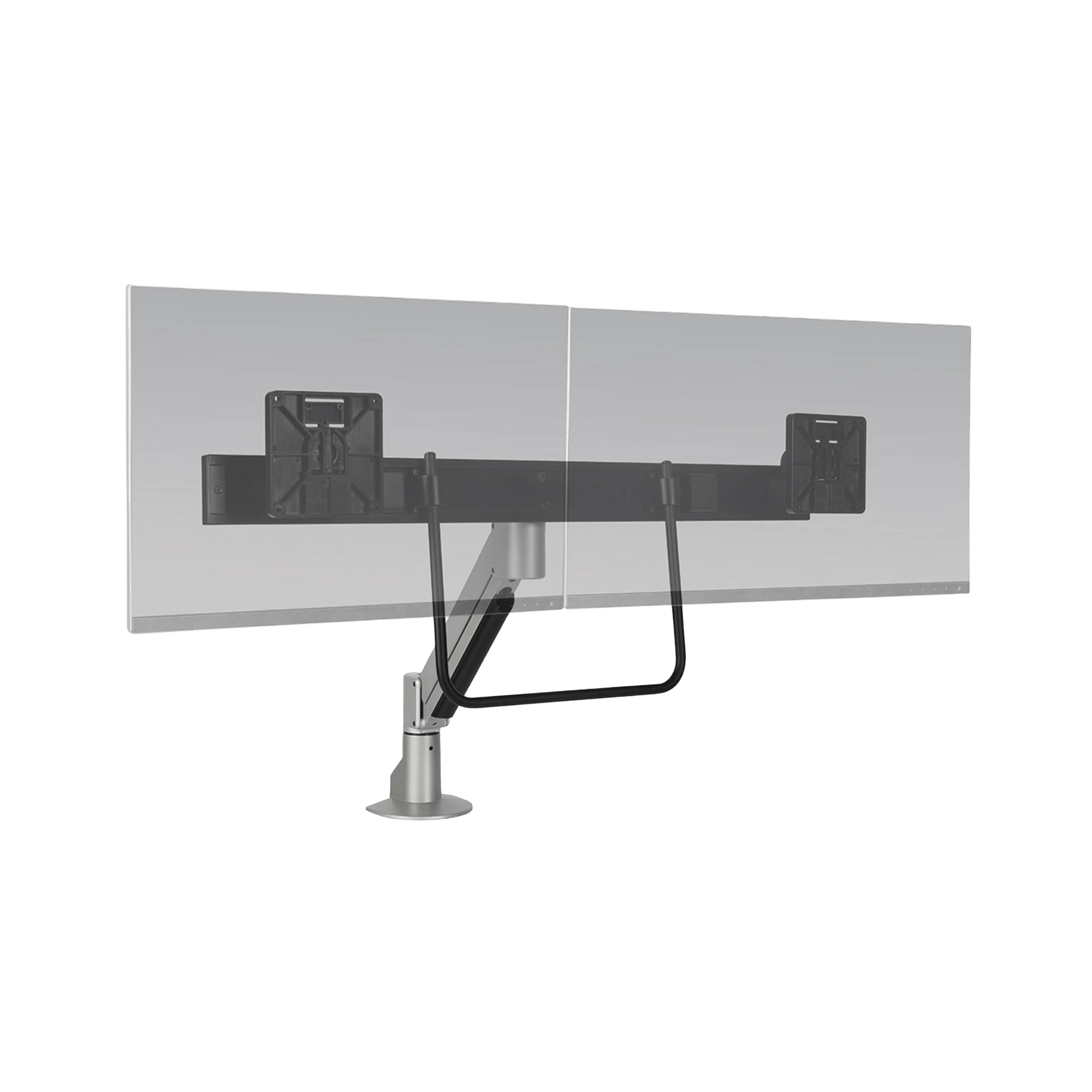 HAT 7000 Dual Crossbar Monitor Arm Silver