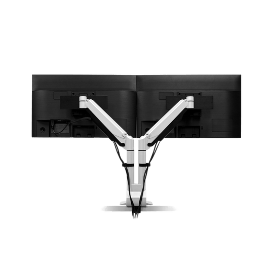 HAT E2 Dual Monitor Arm White