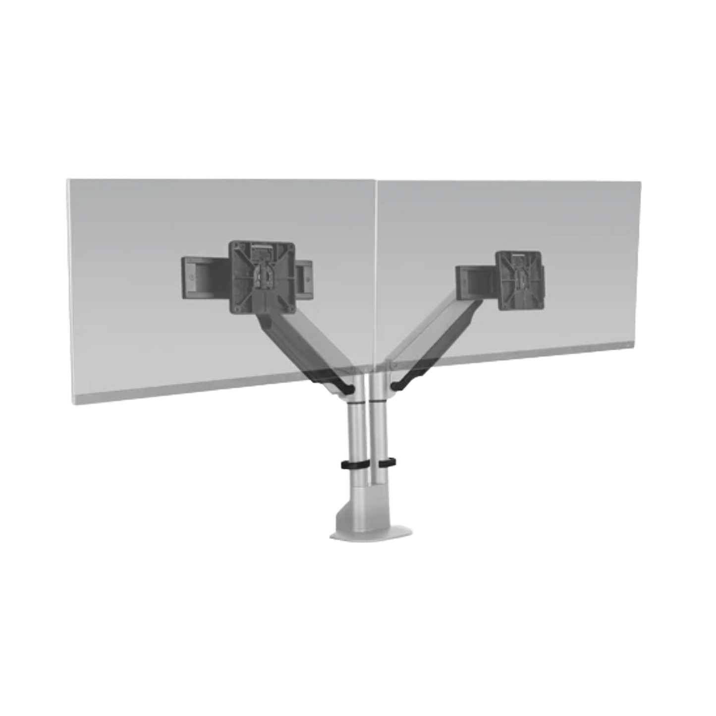 HAT E2 Dual Monitor Arm Silver