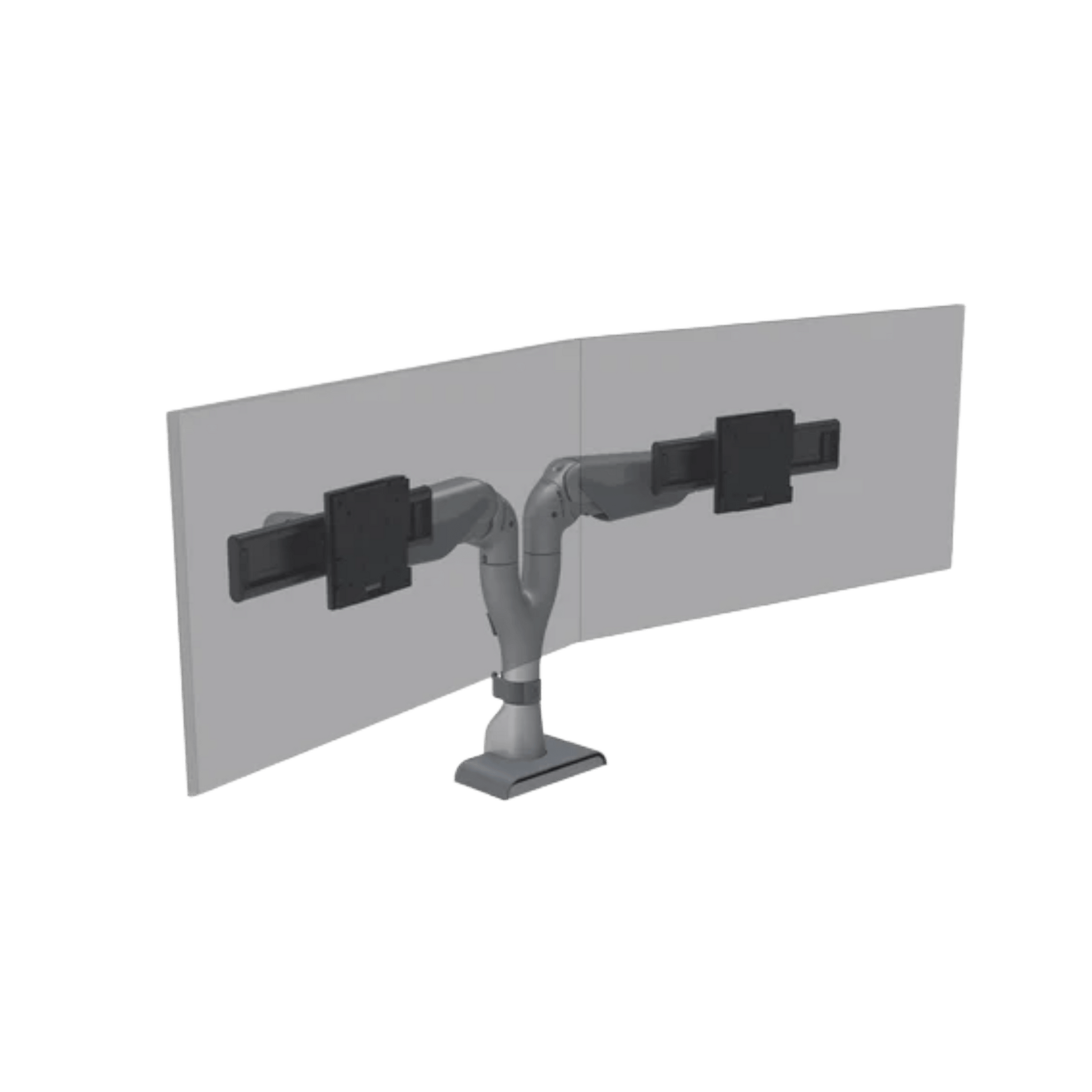 HAT E5 Dual Dynamic Monitor Arm Silver