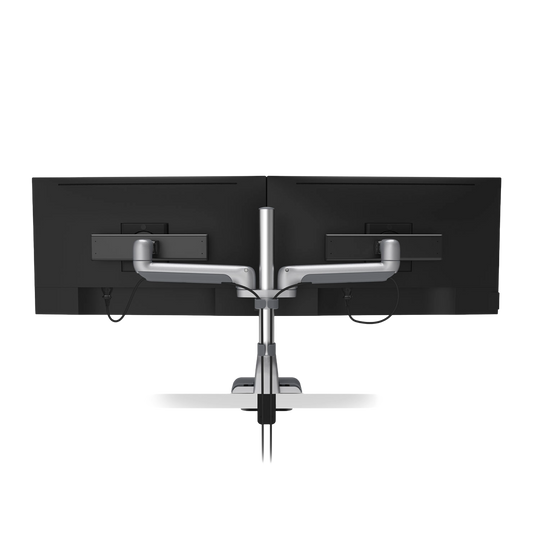 HAT E5 Dual Static Pole Monitor Arm White