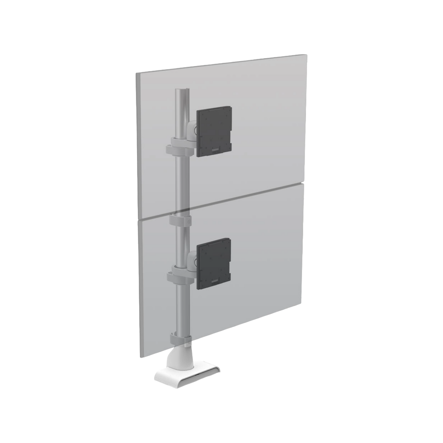 HAT E5 One over One Static Pole Monitor Arm White