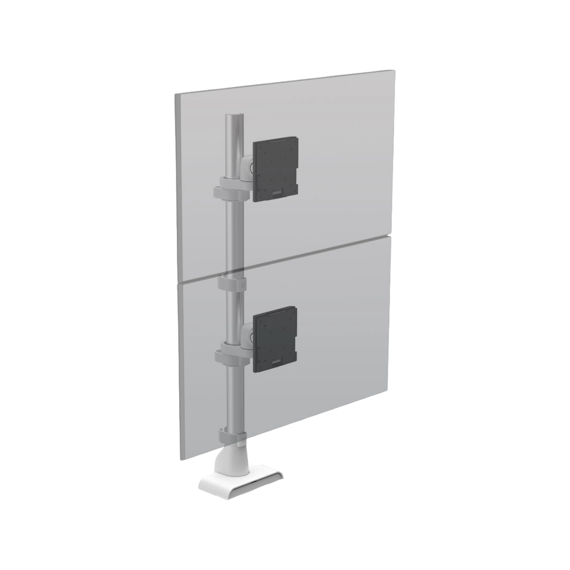 HAT E5 One over One Static Pole Monitor Arm White