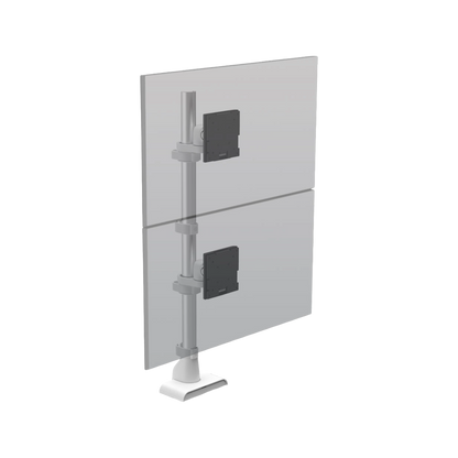 HAT E5 One over One Static Pole Monitor Arm White