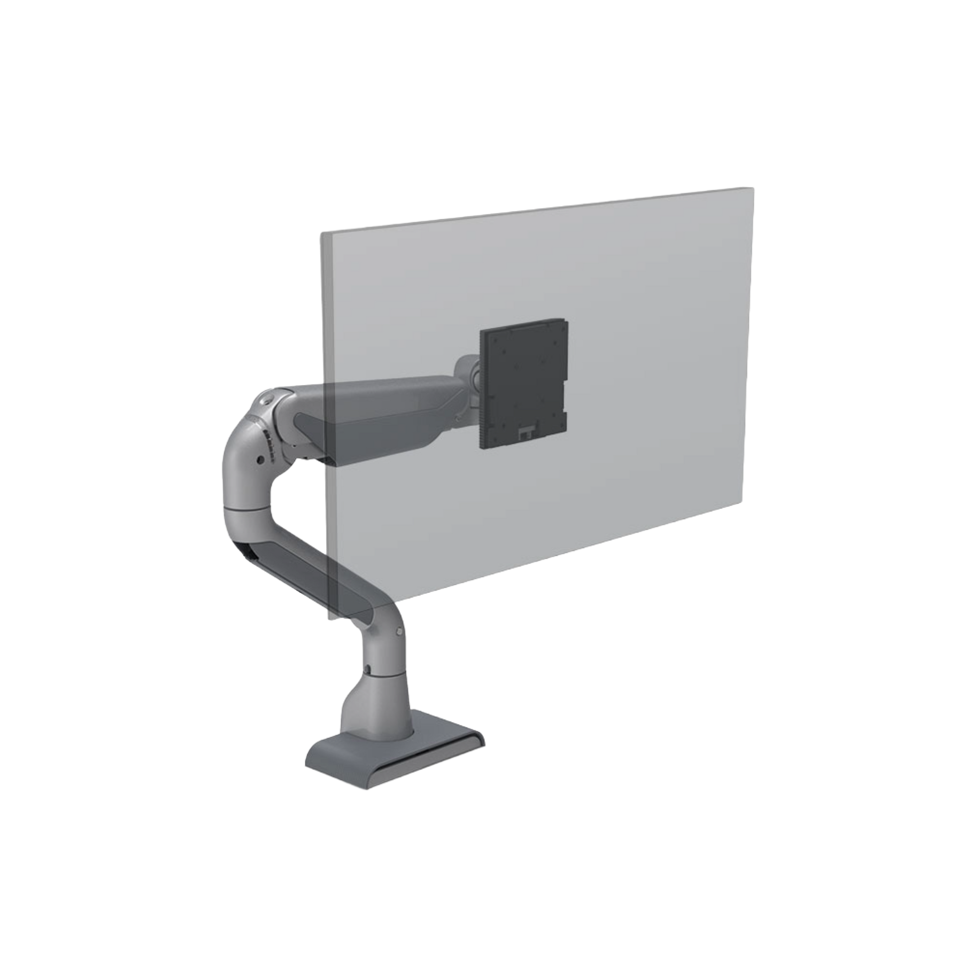 HAT E5 Single Static Pole Monitor Arm Silver
