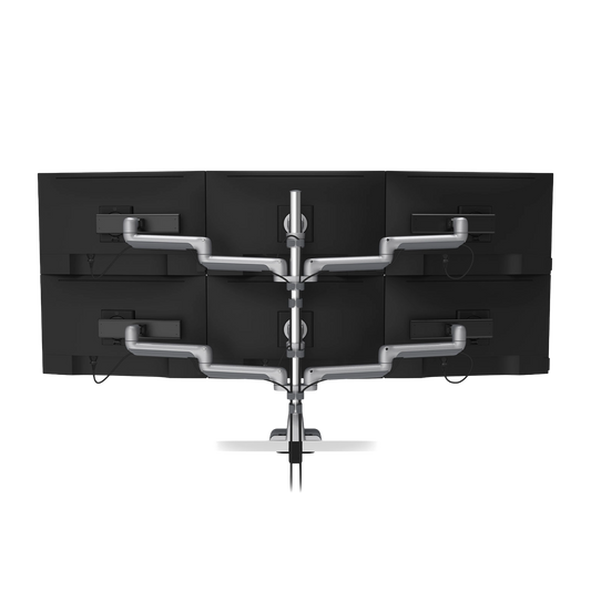 HAT E5 Three over Three Static Pole Monitor Arm White