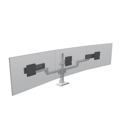 HAT E5 Triple Static Pole Monitor Arm White