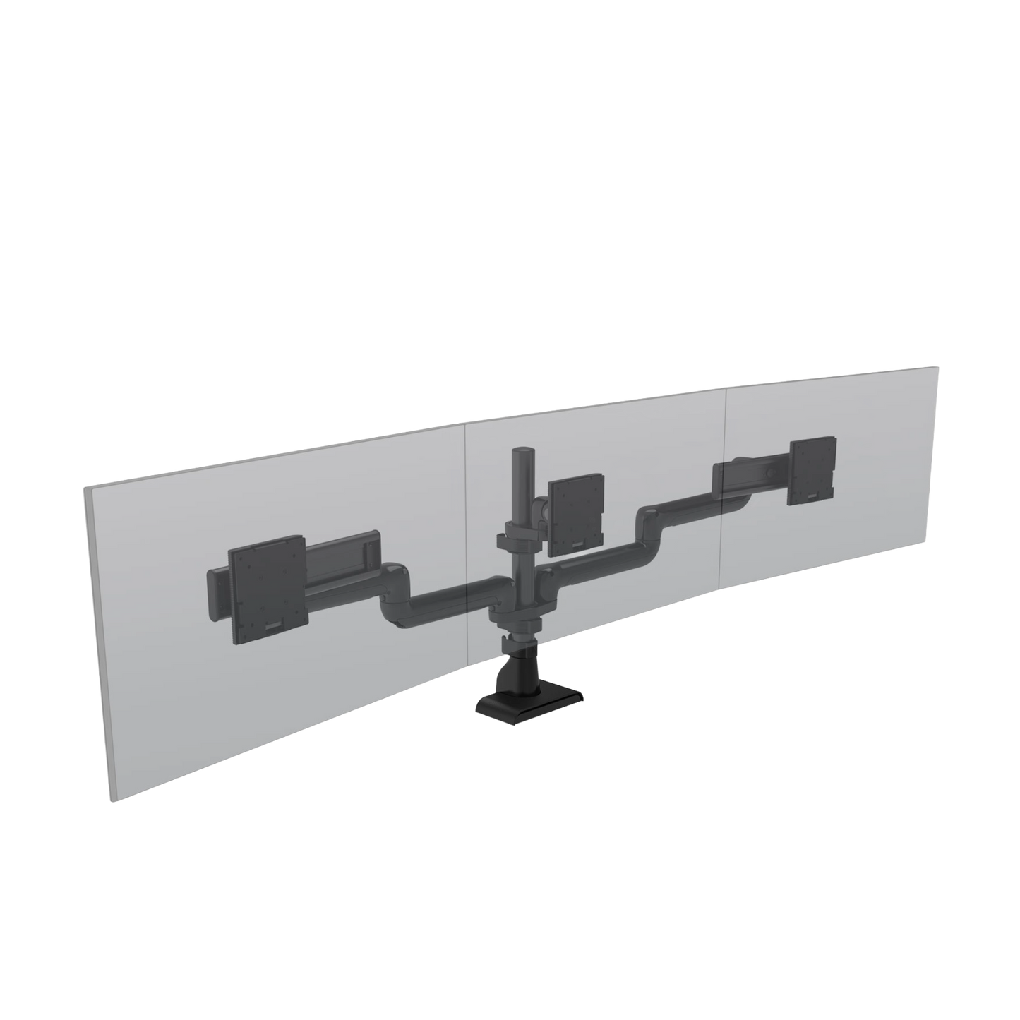 HAT E5 Triple Static Pole Monitor Arm Black