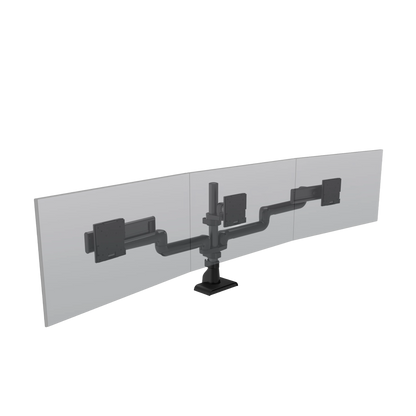 HAT E5 Triple Static Pole Monitor Arm Black