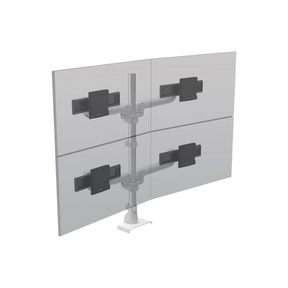HAT E5 Two over Two Static Pole Monitor Arm White