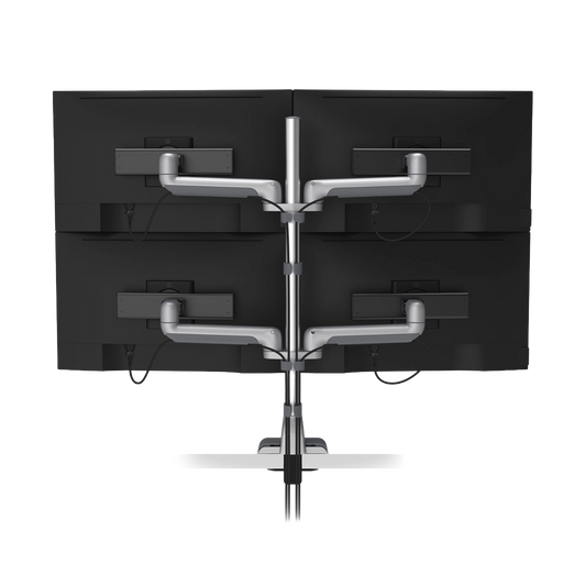 HAT E5 Two over Two Static Pole Monitor Arm White