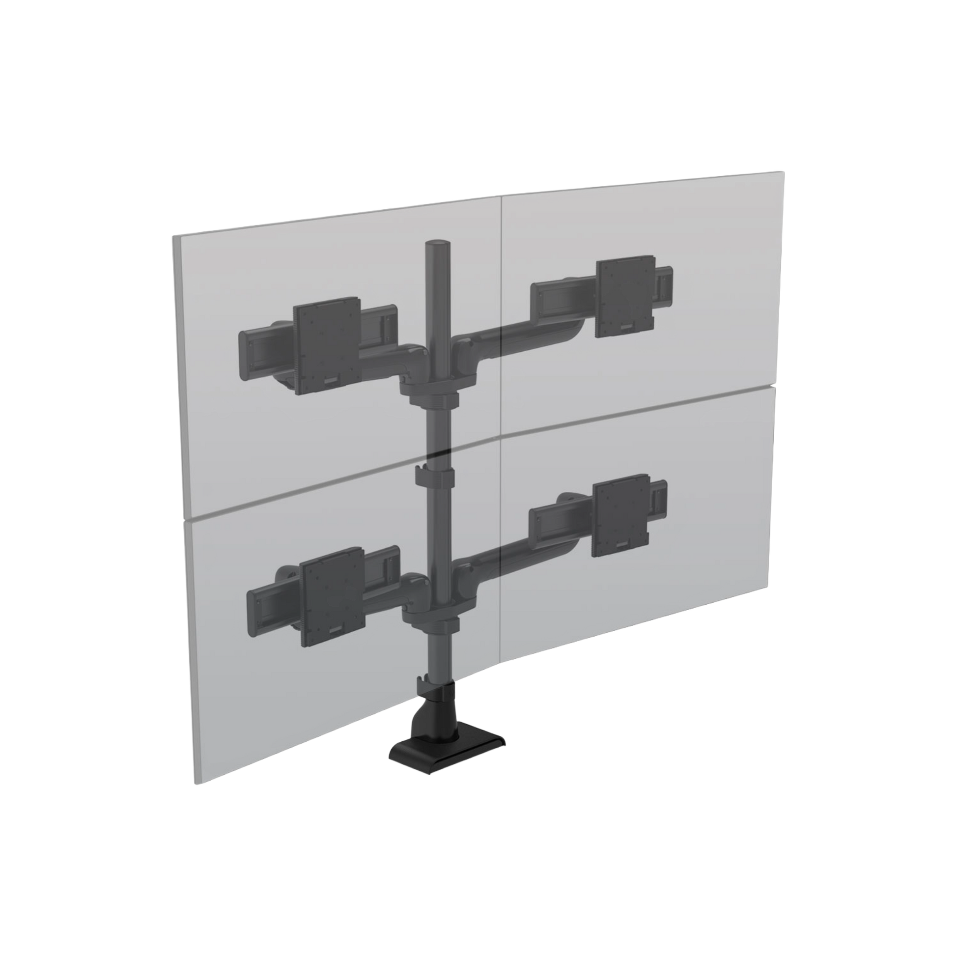 HAT E5 Two over Two Static Pole Monitor Arm Black