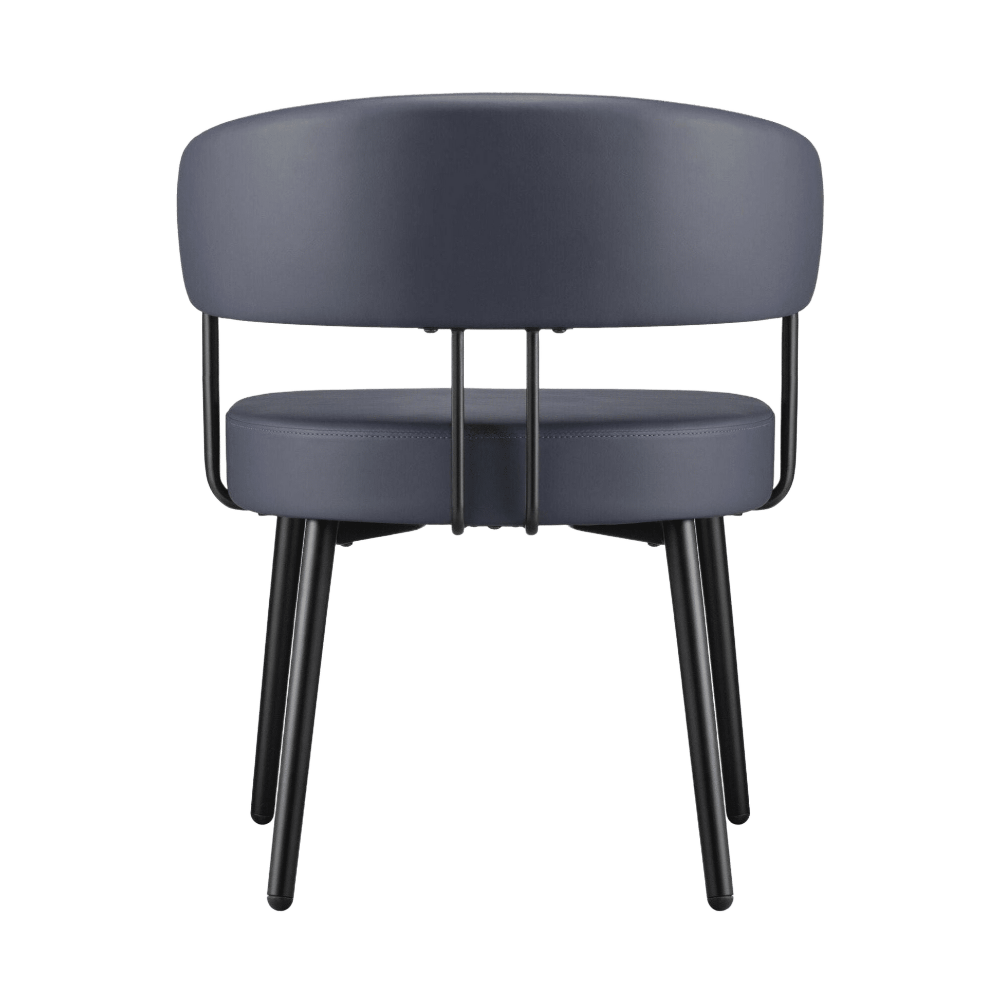 Hera Visitor Chair French Navy PU - Office Furniture Company