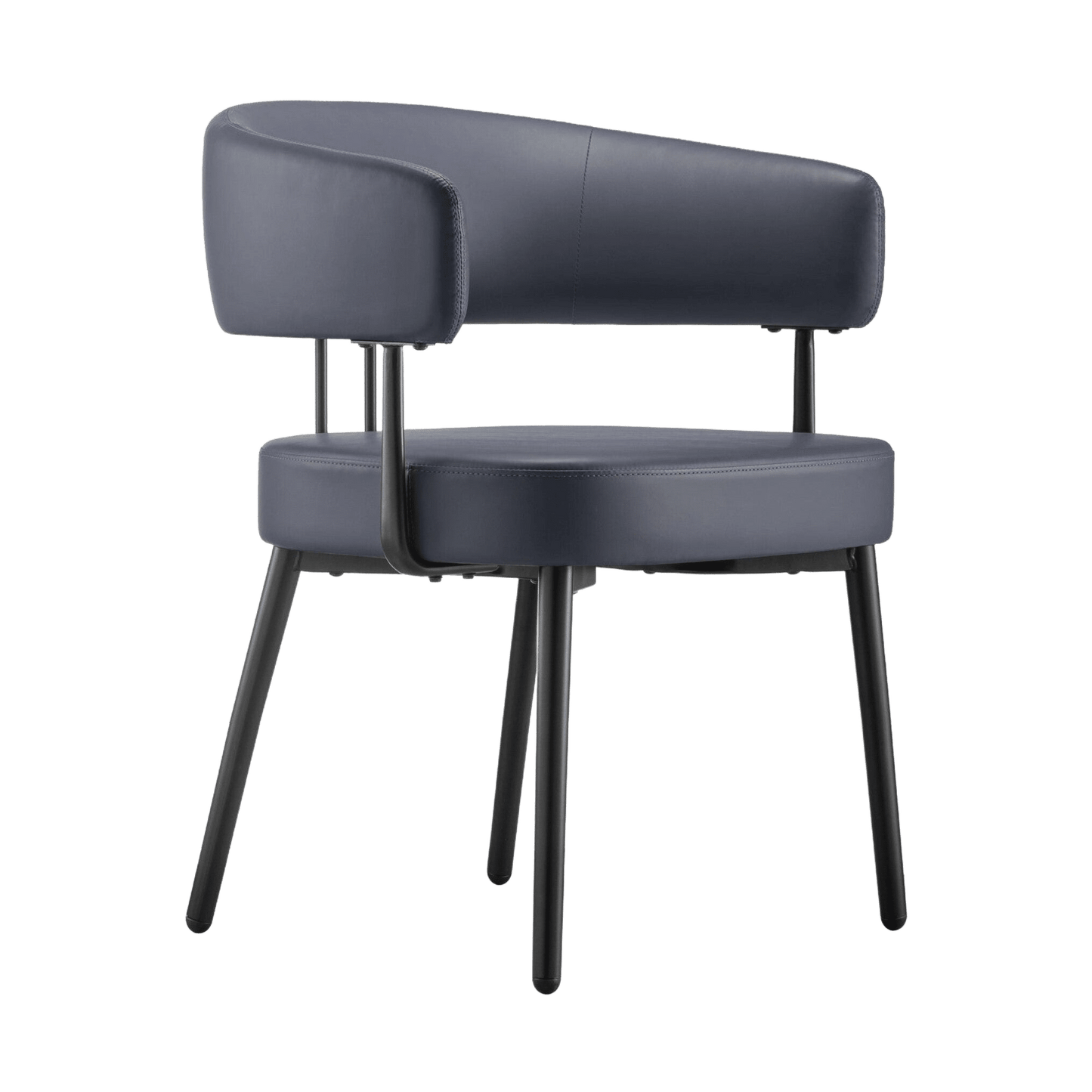 Hera Visitor Chair French Navy PU - Office Furniture Company