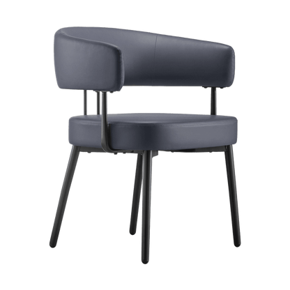Hera Visitor Chair French Navy PU - Office Furniture Company