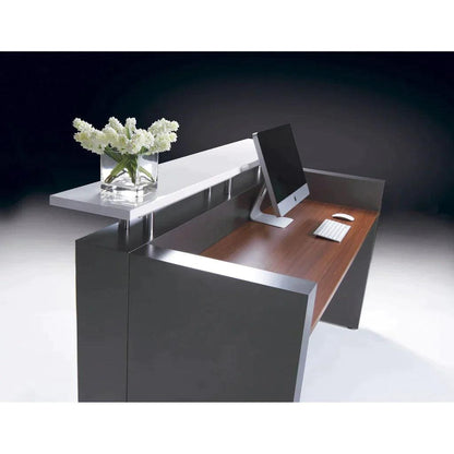 Hugo Reception Counter in Grey - Office Furniture Company 