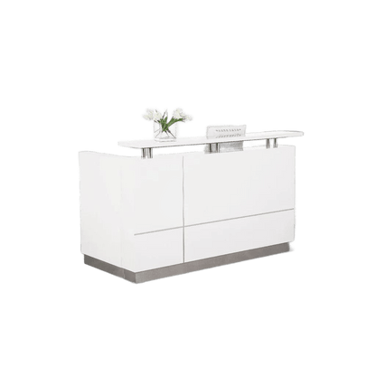 Hugo Reception Counter in White 1500 W No Return - Office Furniture Company