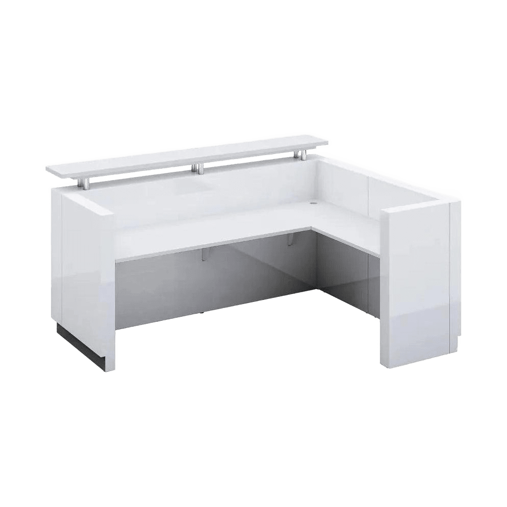 Hugo Reception Counter in White 1500 W No Return - Office Furniture Company