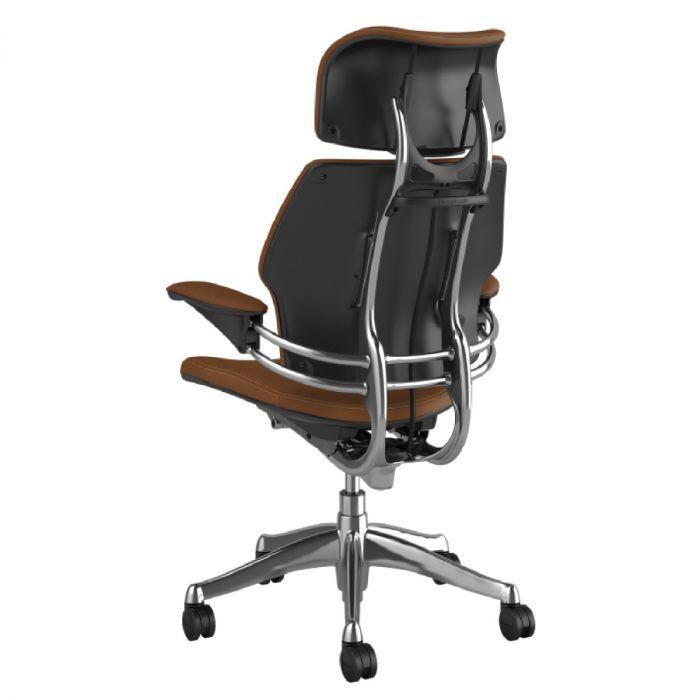Humanscale Freedom Task Chair with Headrest in Tan Leather - Office Furniture Company 