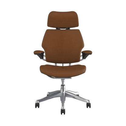 Humanscale Freedom Task Chair with Headrest in Tan Leather