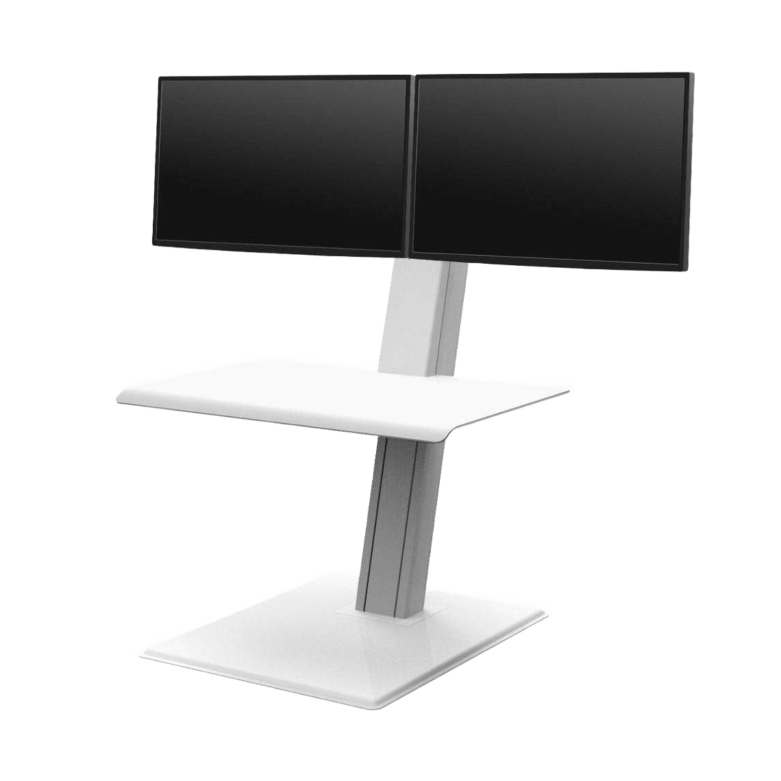 Humanscale Quickstand Eco Portable Workstation Dual Monitor White - Office Furniture Company