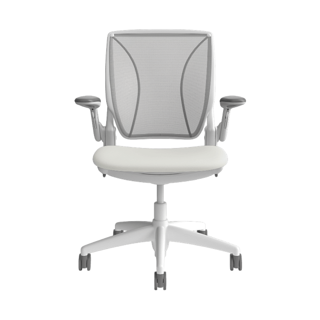 Humanscale World Ergonomic Chair with Mesh Back in White No Arms