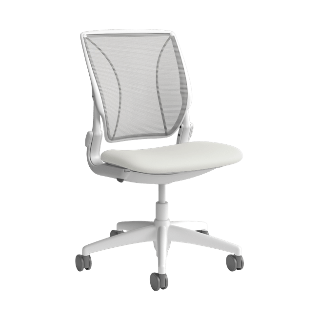 Humanscale World Ergonomic Chair with Mesh Back in White No Arms