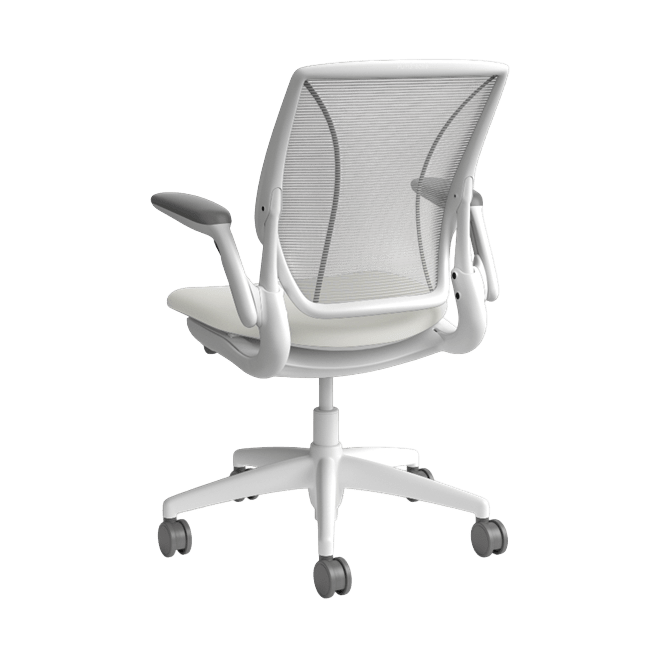 Humanscale World Ergonomic Chair with Mesh Back in White Adjustable Arms