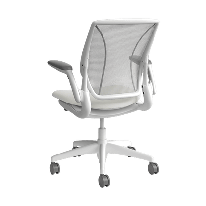 Humanscale World Ergonomic Chair with Mesh Back in White Adjustable Arms