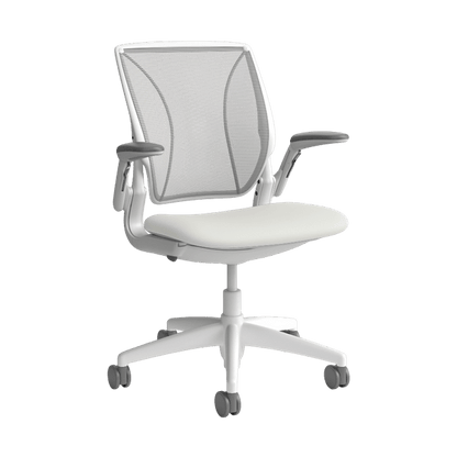 Humanscale World Ergonomic Chair with Mesh Back in White Adjustable Arms