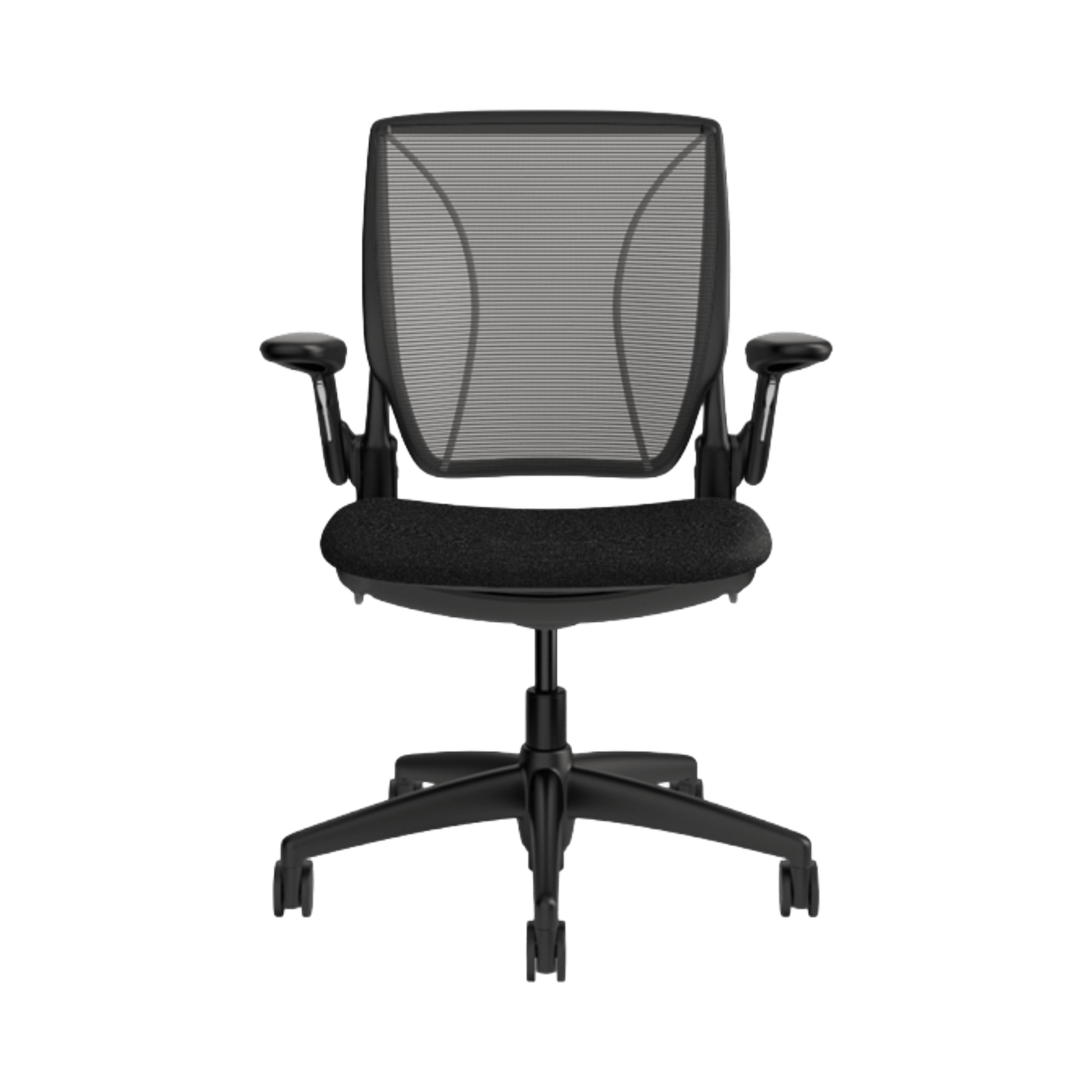 Humanscale World Mesh Back Fabric Seat Office Chair in Black Adjustable