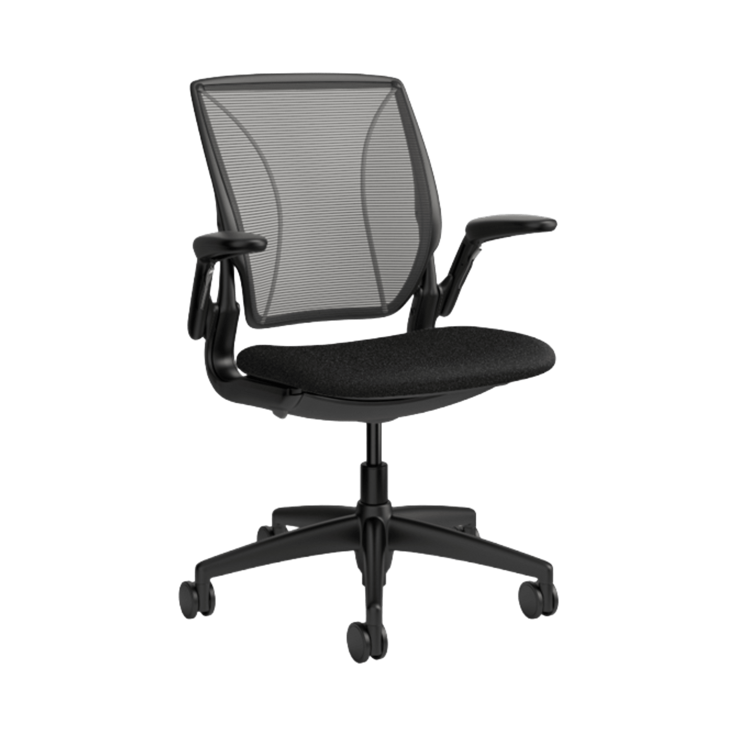 Humanscale World Mesh Back Fabric Seat Office Chair in Black Adjustable