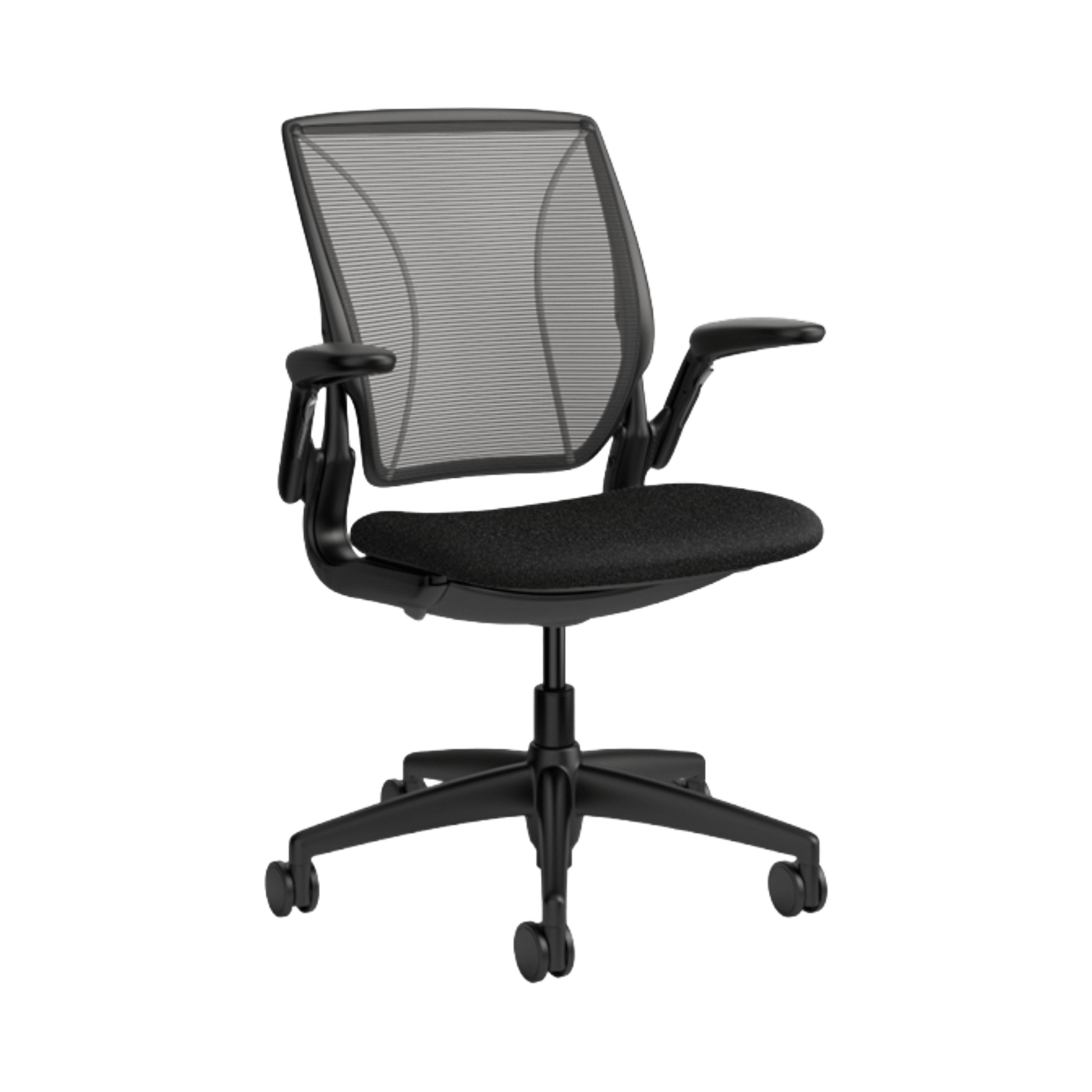 Humanscale World Mesh Back Fabric Seat Office Chair in Black Adjustable