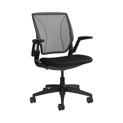 Humanscale World Mesh Back Fabric Seat Office Chair in Black Adjustable