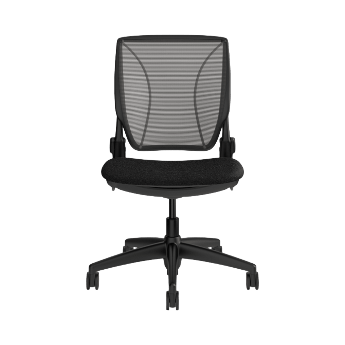 Humanscale World Mesh Back Fabric Seat Office Chair in Black None