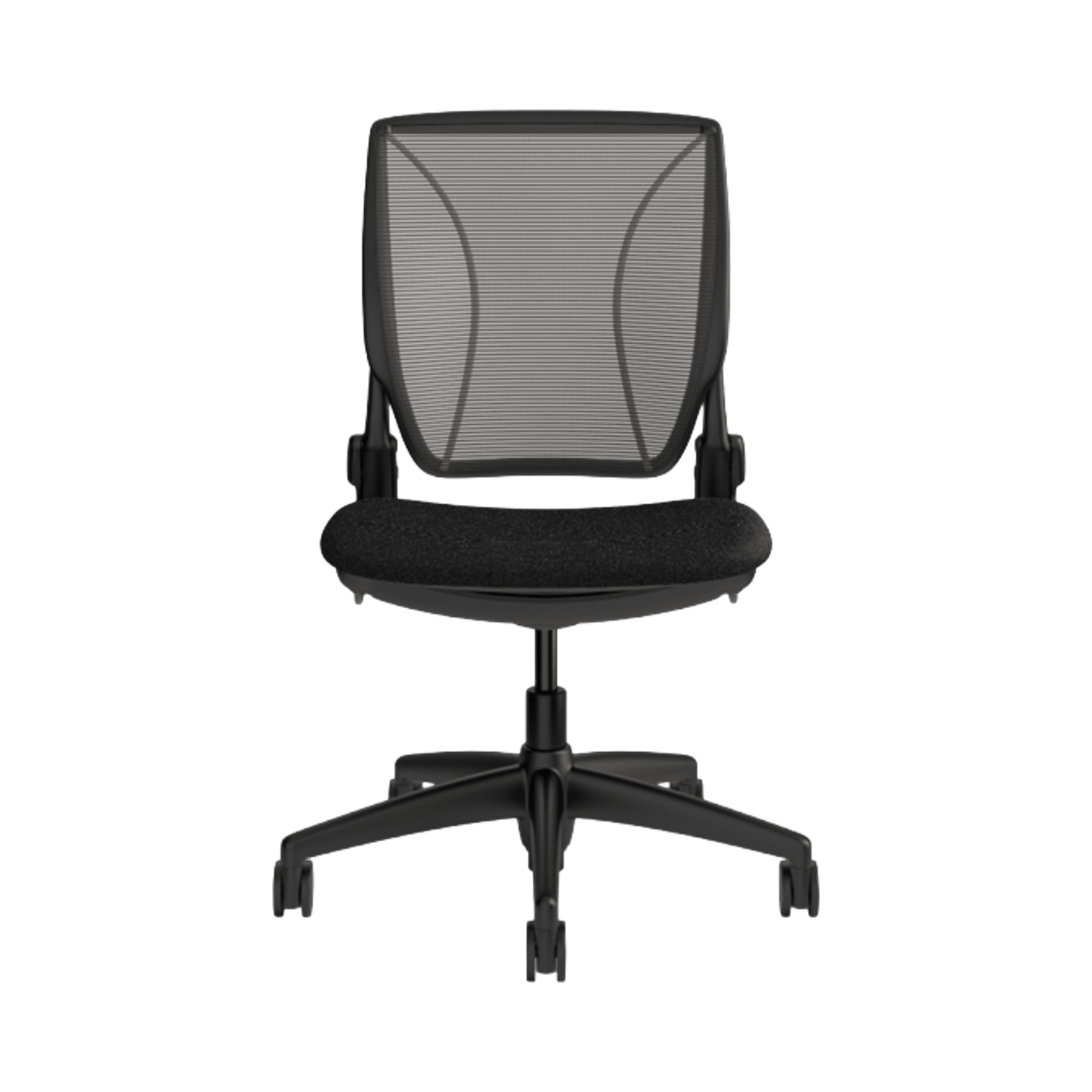 Humanscale World Mesh Back Fabric Seat Office Chair in Black None
