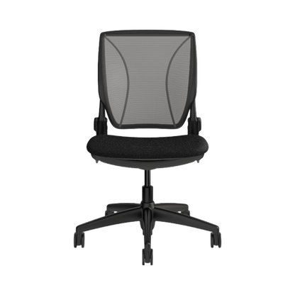 Humanscale World Mesh Back Fabric Seat Office Chair in Black None
