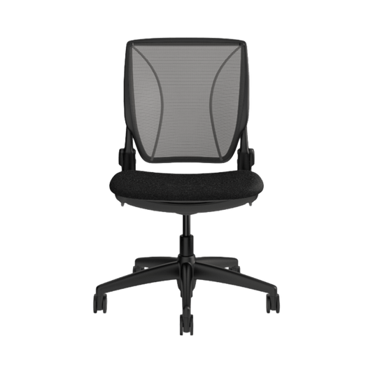 Humanscale World Mesh Back Fabric Seat Office Chair in Black None