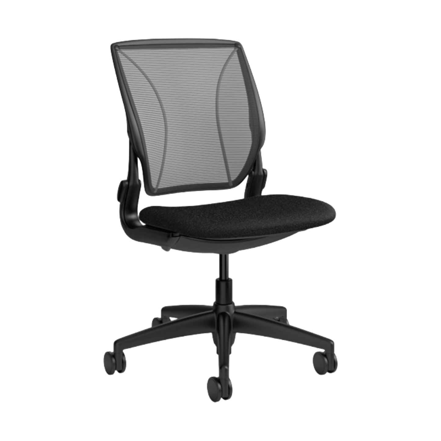 Humanscale World Mesh Back Fabric Seat Office Chair in Black None